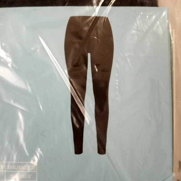 NEW Fruit of the Loom Womens XL 16 - 18 Black Waffle Thermal Pants - Picture 3 of 4